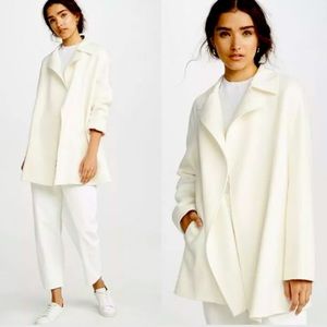 THEORY NEW DIVIDE LUXE WOOL CASHMERE BLEND COAT
